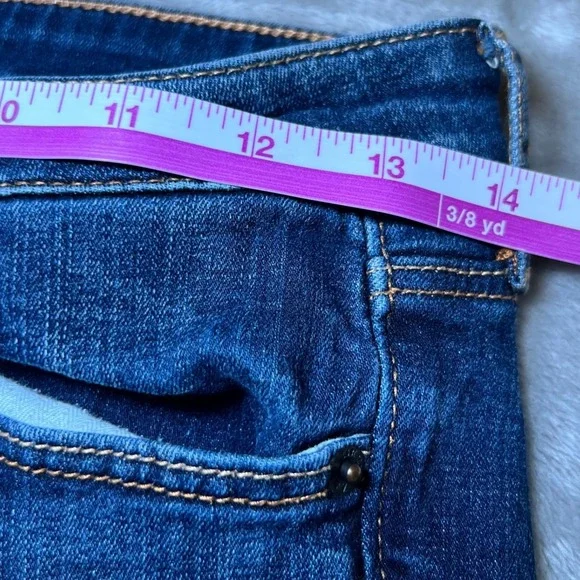 Abercrombie & Fitch Womens Size 2R Jeans 26x31 Blue Raw Hem Super CasualSkinny - Picture 9 of 15